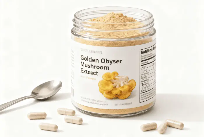 Golden oyster mushroom powder