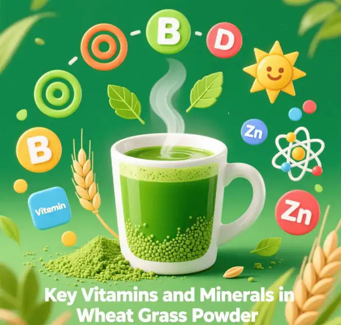 Key Vitamins and Minerals in Wheat Grass Powder