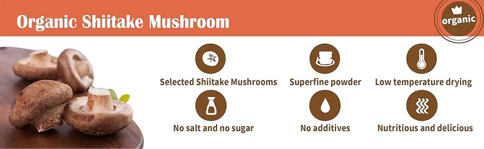 organic shiitake powder