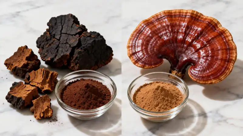Differences Between Chaga and Reishi Differences Between Chaga and Reishi