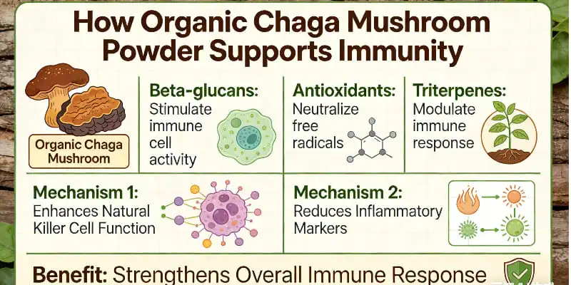 How Organic Chaga Mushroom Powder Supports Immunity
