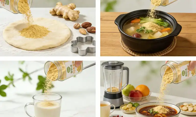 Comparison of Organic Ginger Powder Types and Their Suitability in Food Formulations