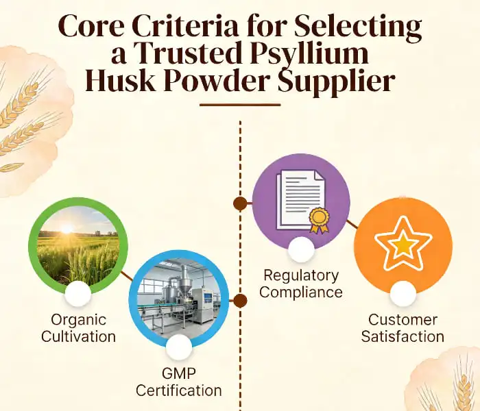 Core Criteria for Selecting a Trusted Psyllium Husk Powder Supplier Core Criteria for Selecting a Trusted Psyllium Husk Powder Supplier