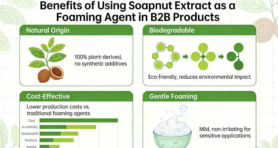 Benefits of Using Soapnut Extract as a Foaming Agent in B2B Products
