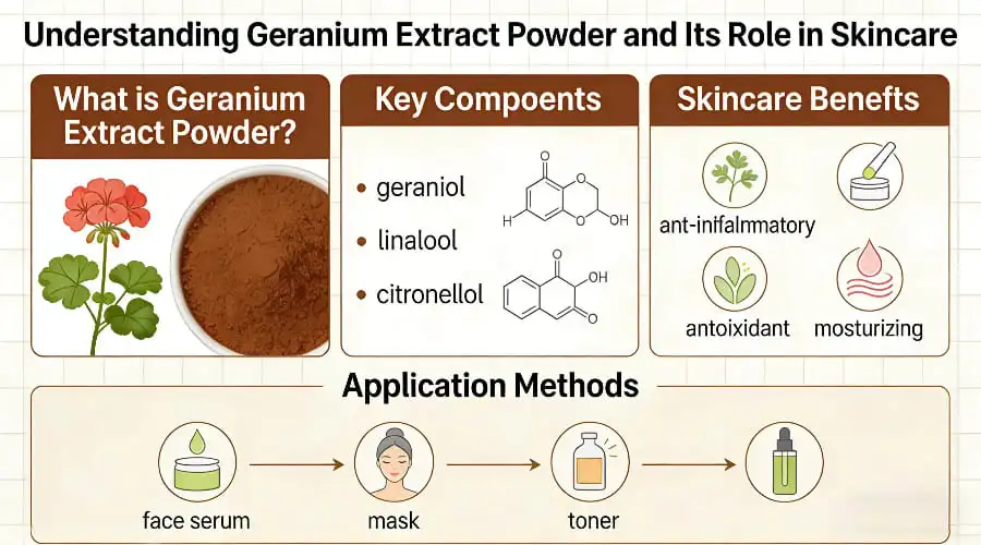 Understanding Geranium Extract Powder and Its Role in Skincare Understanding Geranium Extract Powder and Its Role in Skincare