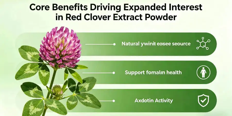 Core Benefits Driving Expanded Interest in Red Clover Extract Powder Core Benefits Driving Expanded Interest in Red Clover Extract Powder