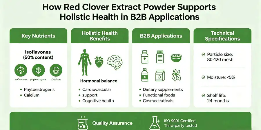 How Red Clover Extract Powder Supports Holistic Health in B2B Applications