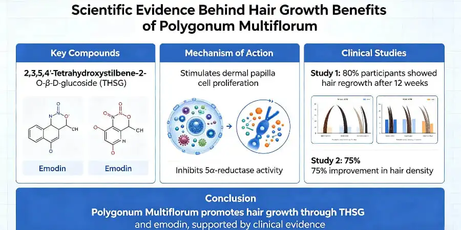 Scientific Evidence Behind Hair Growth Benefits of Polygonum Multiflorum Scientific Evidence Behind Hair Growth Benefits of Polygonum Multiflorum