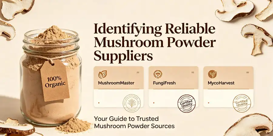 Identifying Reliable Mushroom Powder Suppliers Identifying Reliable Mushroom Powder Suppliers