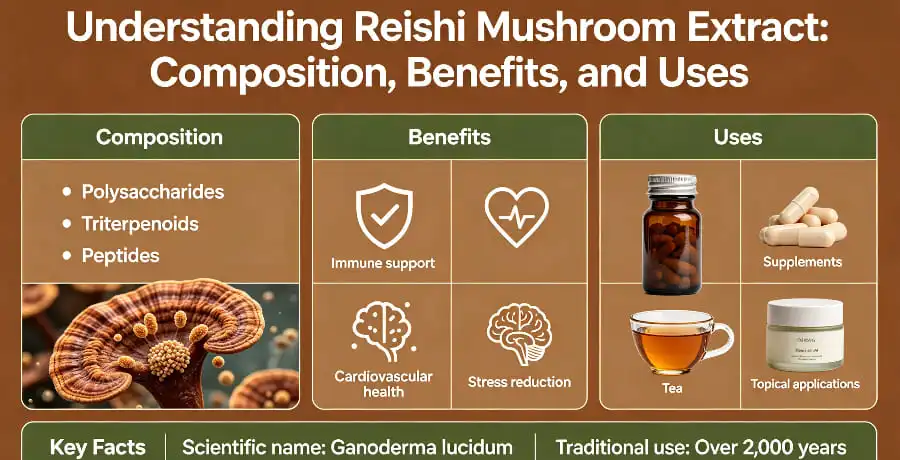 Understanding Reishi Mushroom Extract-Composition, Benefits, and Uses