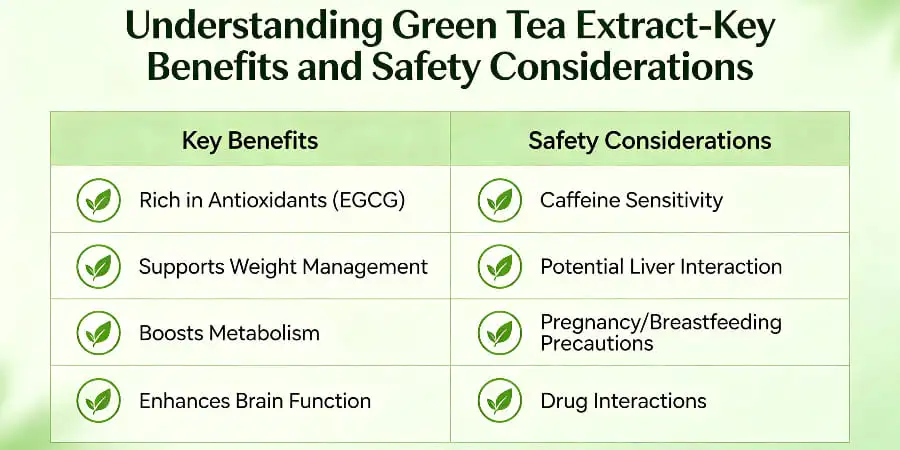 Understanding Green Tea Extract-Key Benefits and Safety Considerations