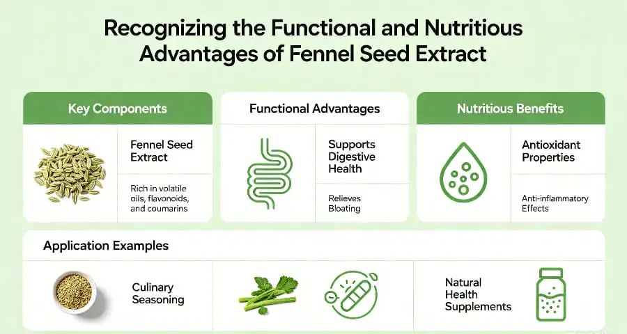 Recognizing the Functional and Nutritious Advantages of Fennel Seed Extract Recognizing the Functional and Nutritious Advantages of Fennel Seed Extract