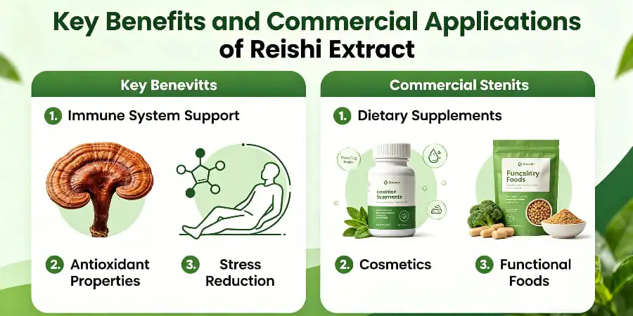 Key Benefits and Commercial Applications of Reishi Extract