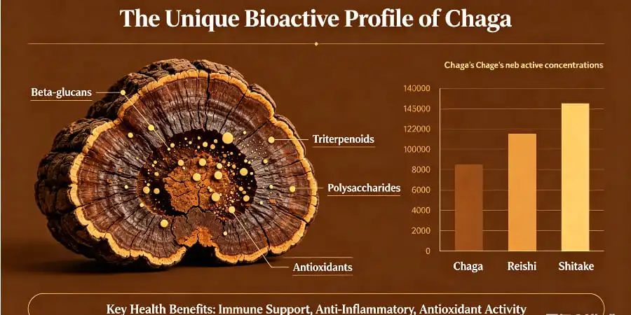 The Unique Bioactive Profile of Chaga