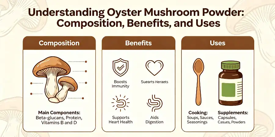 Understanding Oyster Mushroom Powder-Composition, Benefits, and Uses