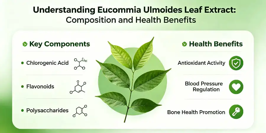 Understanding Eucommia Ulmoides Leaf Extract-Composition and Health Benefits Understanding Eucommia Ulmoides Leaf Extract-Composition and Health Benefits
