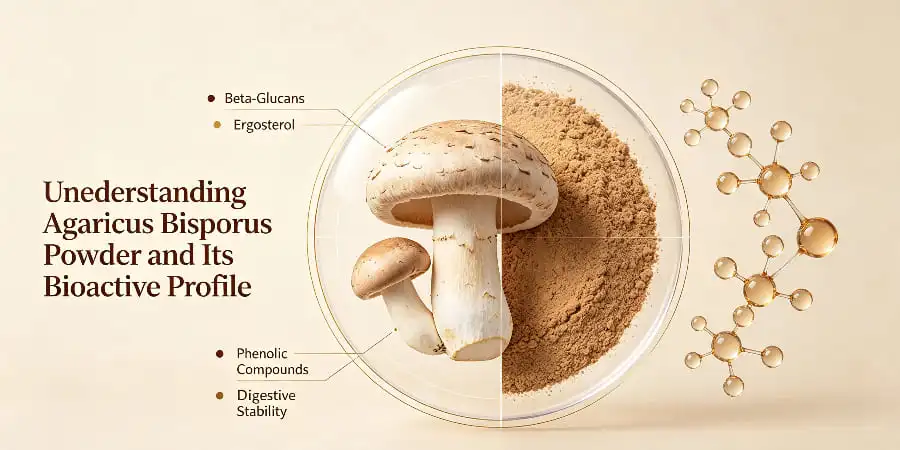 Understanding Agaricus Bisporus Powder and Its Bioactive Profile