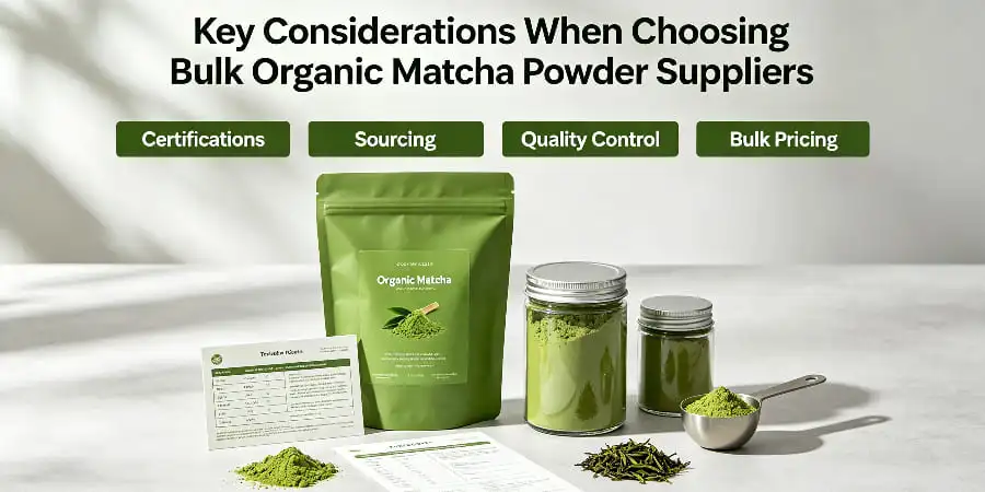 Key Considerations When Choosing Bulk Organic Matcha Powder Suppliers
