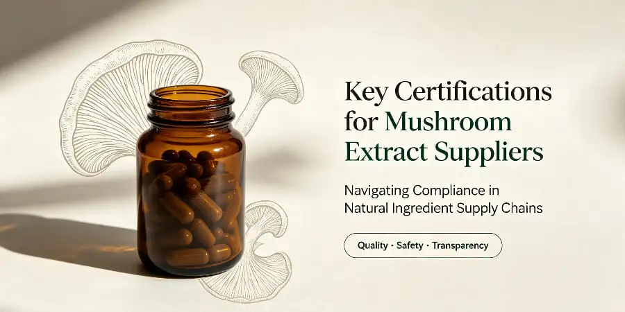 Key Certifications for Mushroom Extract Suppliers