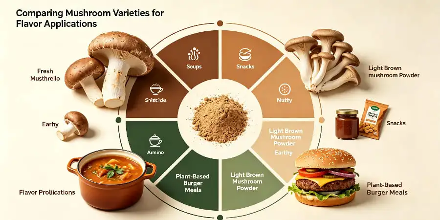 Comparing Mushroom Varieties for Flavor Applications
