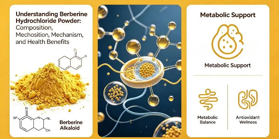 Understanding Berberine Hydrochloride Powder-Composition, Mechanism, and Health Benefits Understanding Berberine Hydrochloride Powder-Composition, Mechanism, and Health Benefits