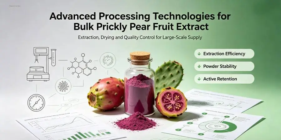Advanced Processing Technologies for Bulk Prickly Pear Fruit Extract