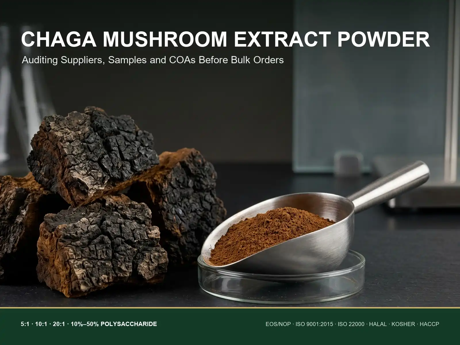 How to Choose a Reliable Chaga Mushroom Extract Powder Supplier for Bulk Ingredient Needs?