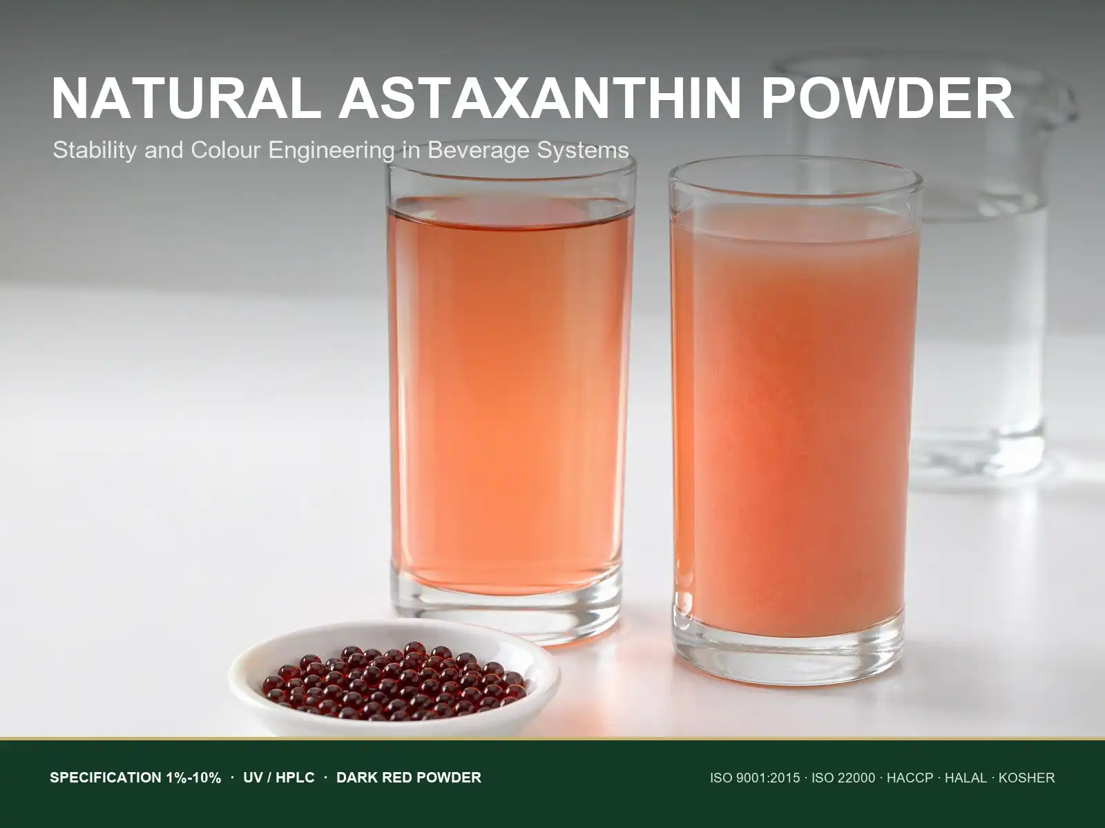 Natural Astaxanthin Powder for Functional Beverages: Stability and Color Considerations