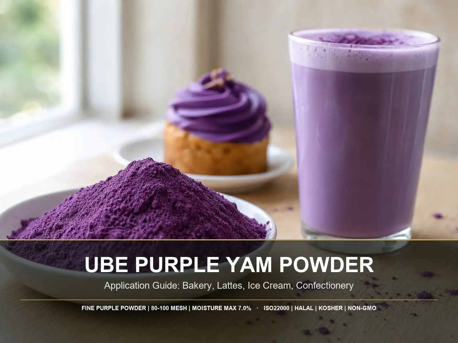 Ube Purple Yam Powder for Bakery Products, Lattes, Ice Cream, and Confectionery